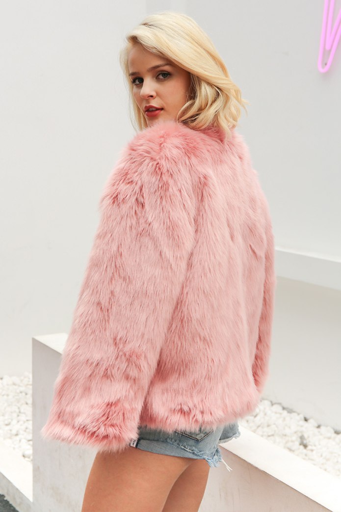 Шуба розовая Topshop