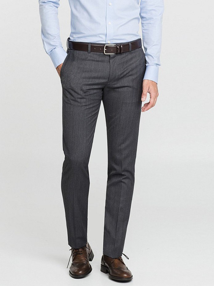 Skinny Fit брюки мужские серые
