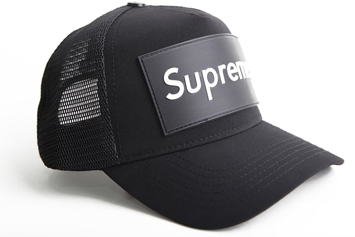 Supreme бейсболка черная мужская