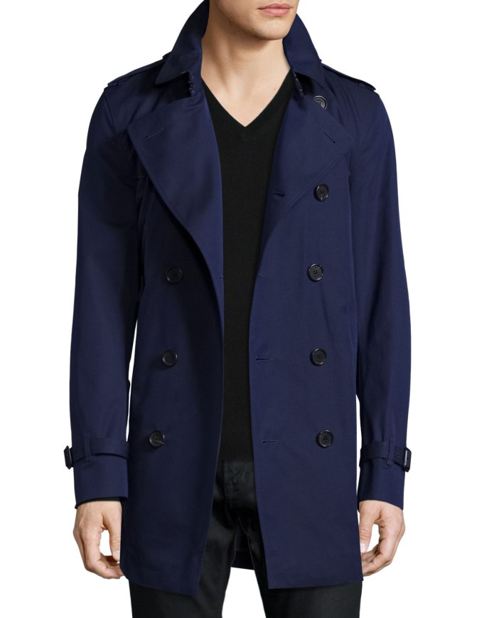 Мужской плащ Burberry синий