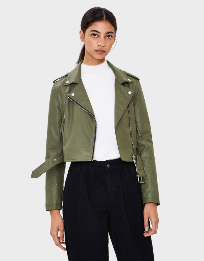 Massimo Dutti кожаная куртка женская косуха