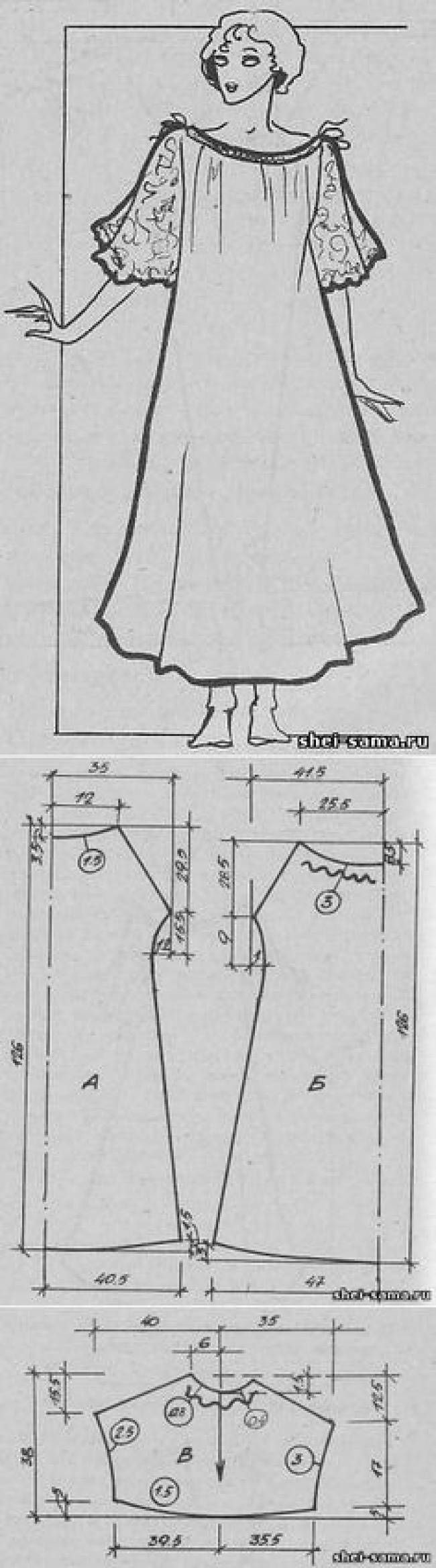 Сарафан на кокетке выкройка