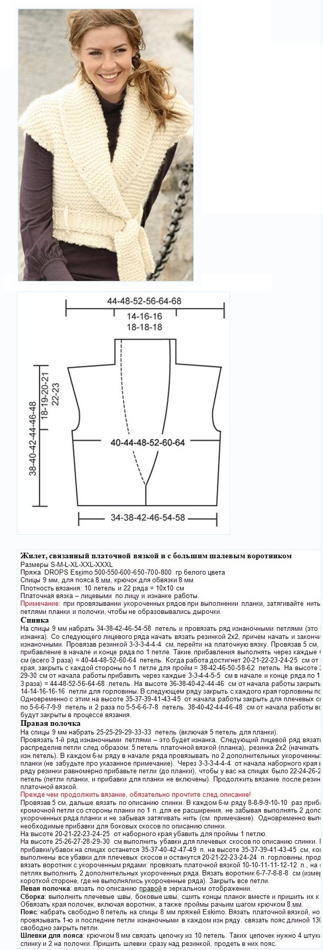 Оригинальный жилет спицами для женщин схемы и описание бесплатно