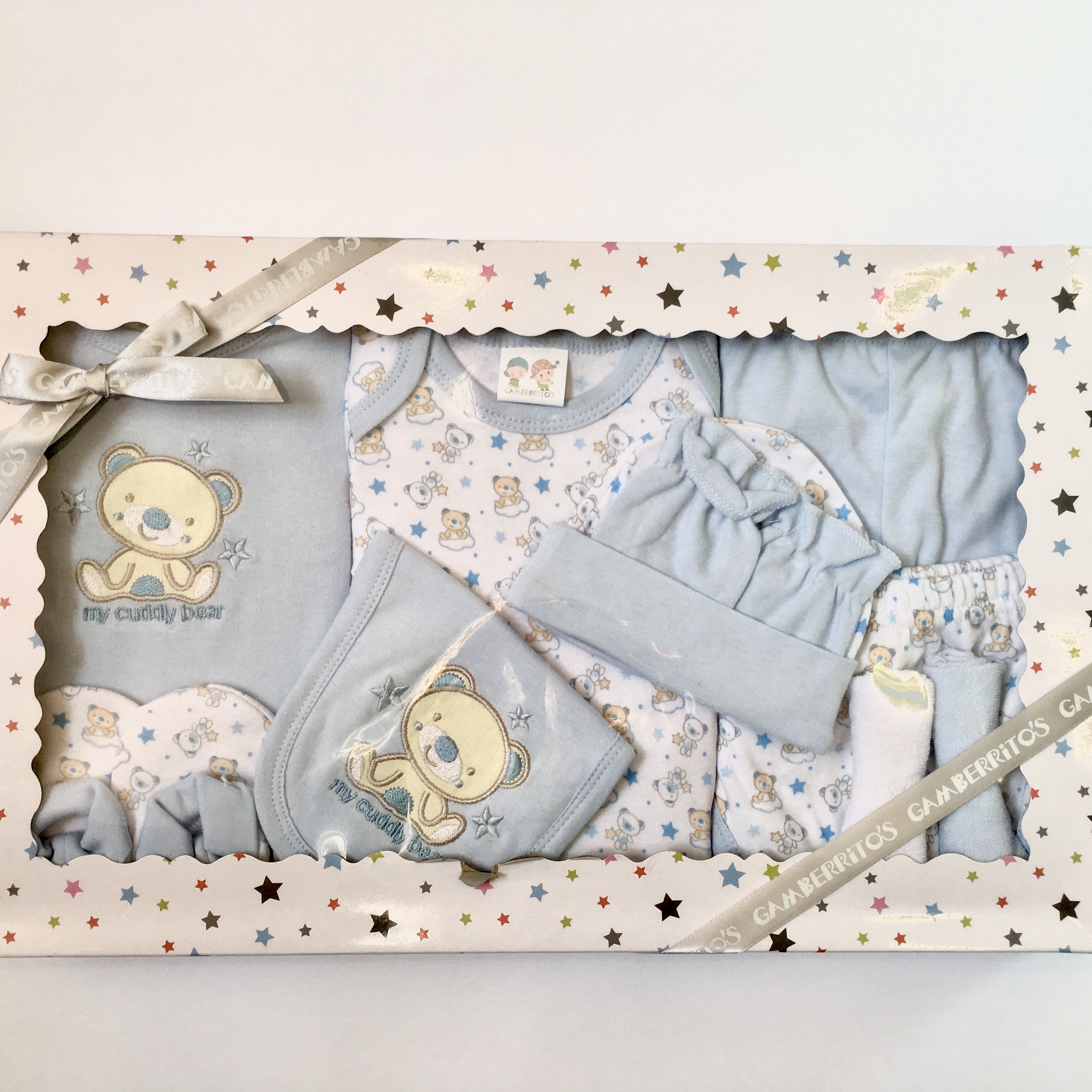 Набор новорожденному мальчику. Комплект для новорожденных 6 пр. арт.p6-km003-tr. Подарочный комплект для новорожденного. Подарочные комплекты для новорожденных. Подарочный набор для младенца.
