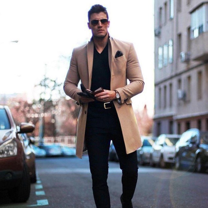 Street Style man тренч