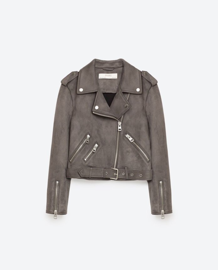 Байкерская куртка женская Zara замшевая