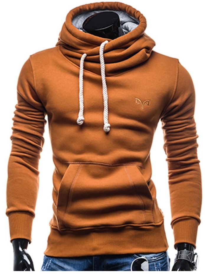 Hoodies men Fashion brand Pullover Solid Color Turtleneck Sportswear Sweatshirt men's Tracksuits