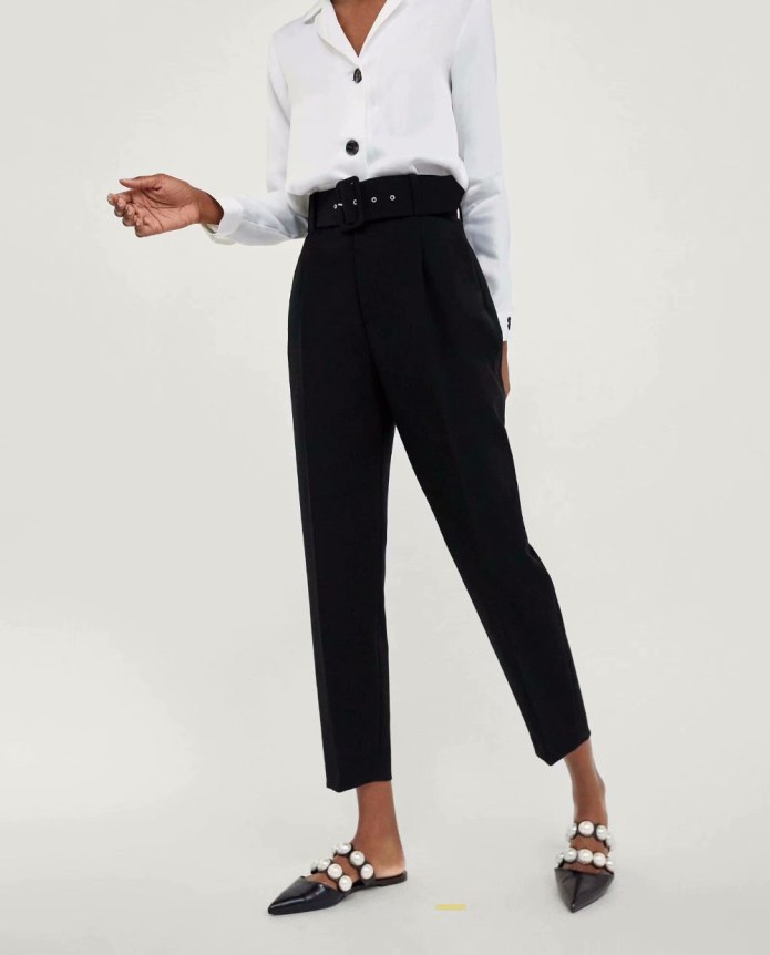 Zara брюки с ремнем