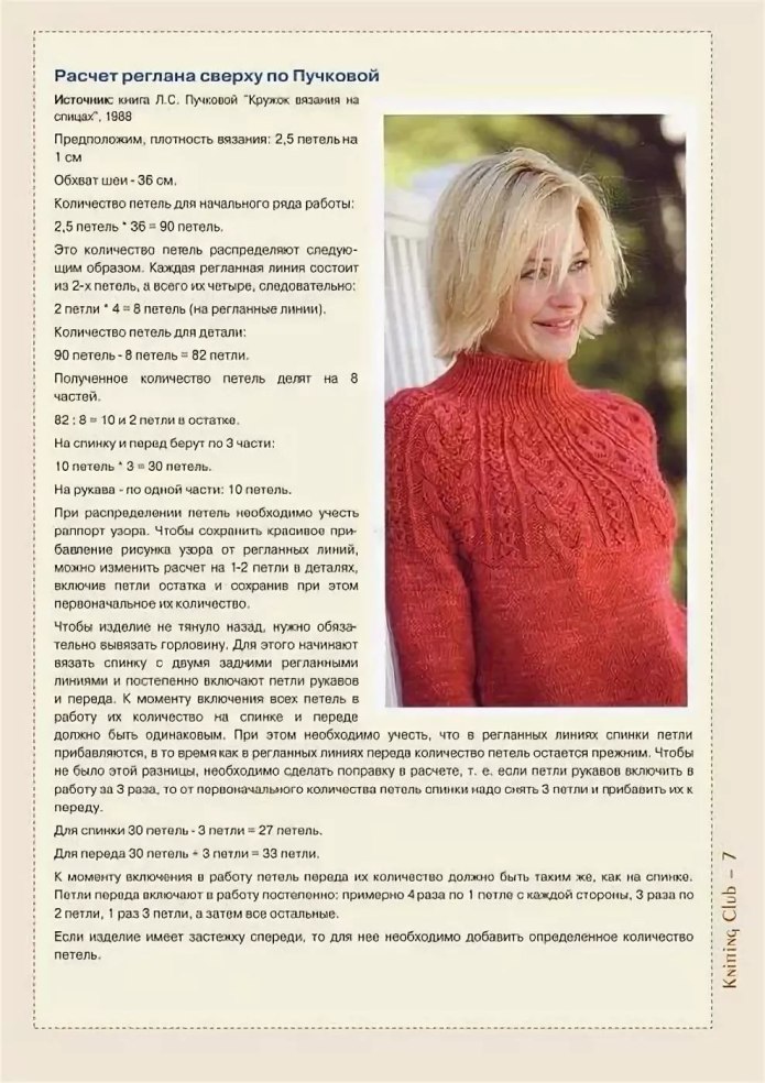 Джемпер женский 44 - 46 размера спицами схемы реглан