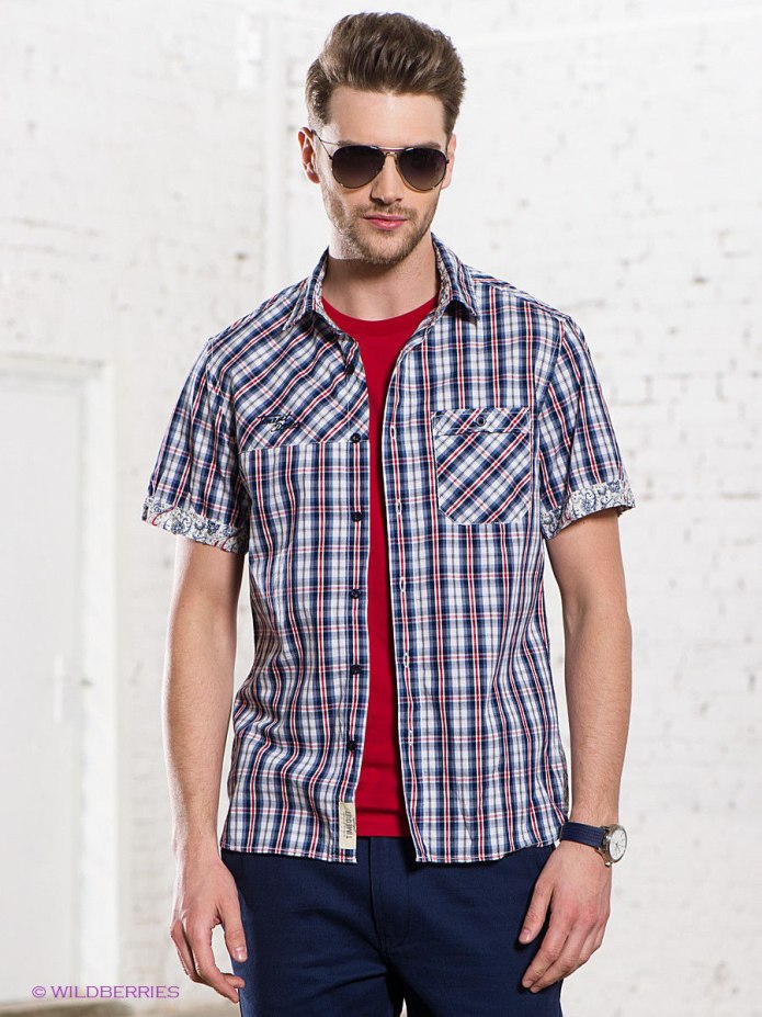 Рубашка Sorrento Slim Fit мужская тёплая