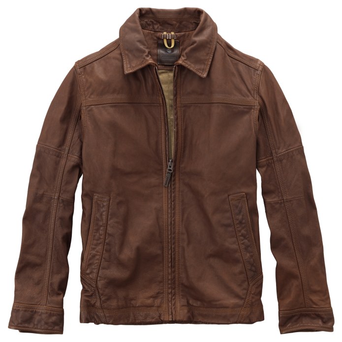 Brown Slim Fit Biker Genuine Leather