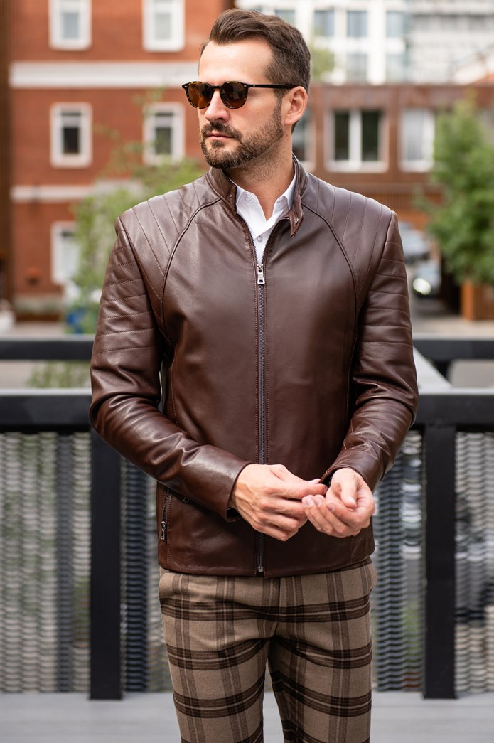 Mens Bomber Jacket: men’s Distressed Brown b-3 Sheepsk