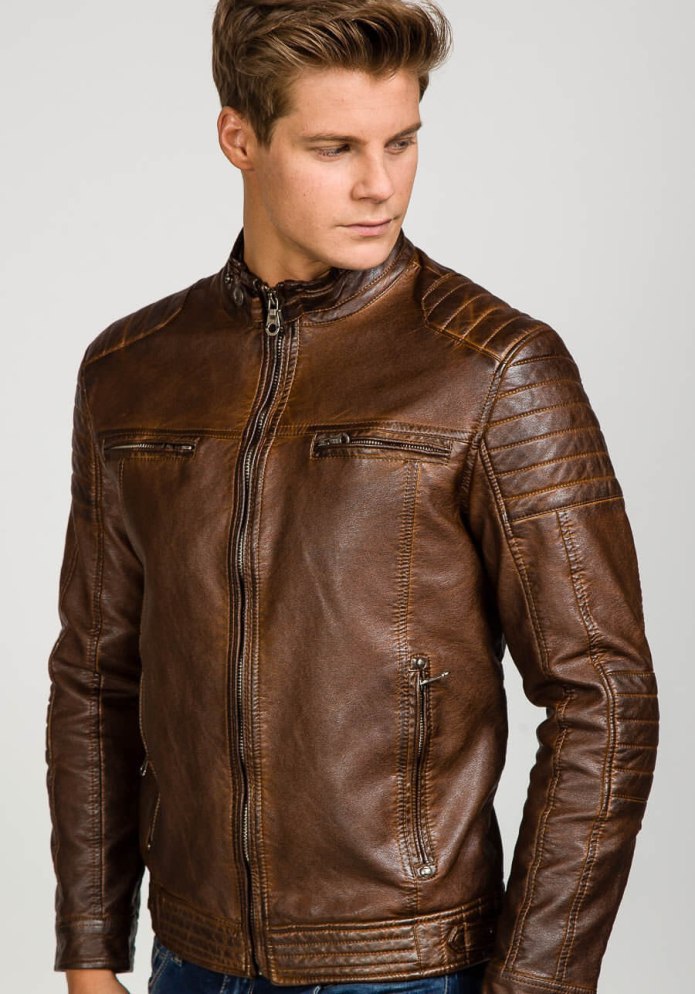Mustang Brown Leather Jacket 2014
