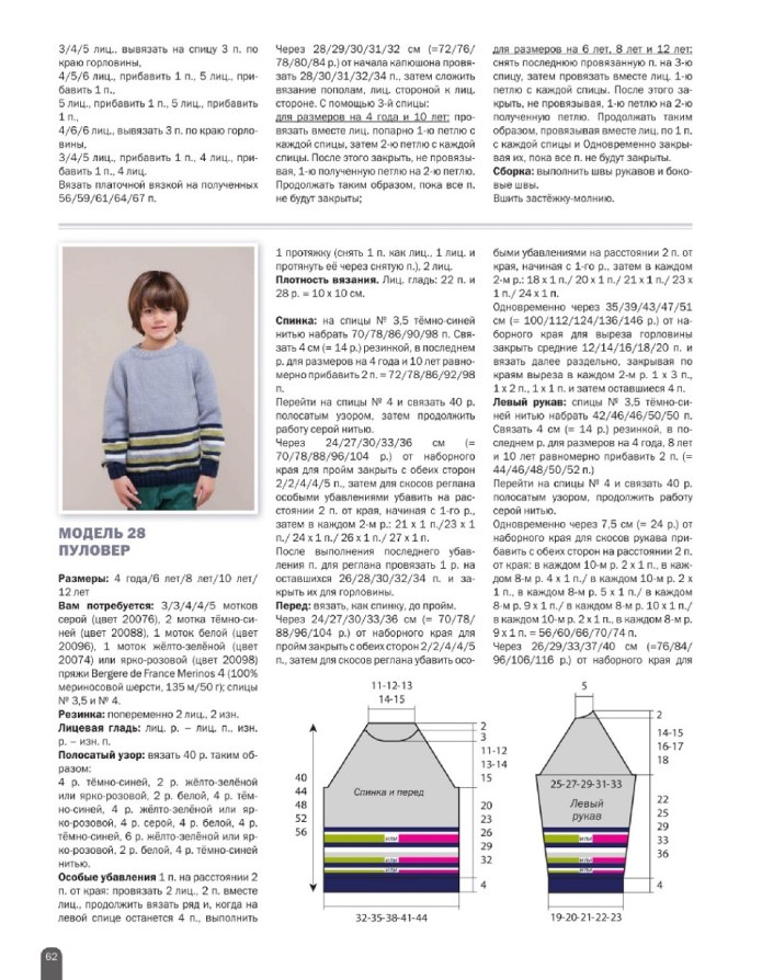 Вязание спицами свитер для мальчика 5 лет схема реглан сверху спицы