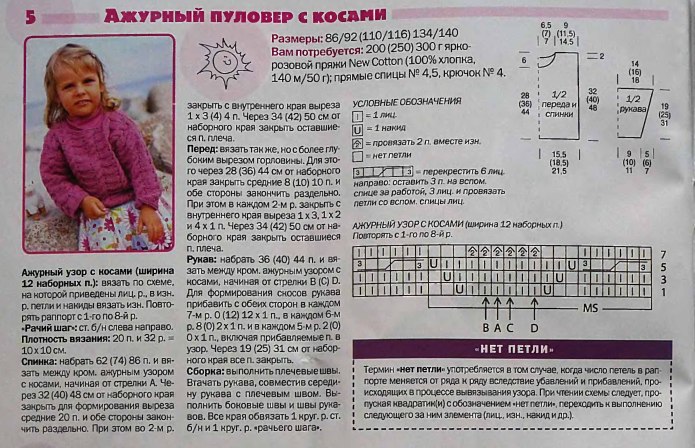 Вязание кофточки для девочки спицами на 2 года