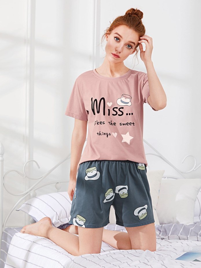 Sensis пижама черная Amore