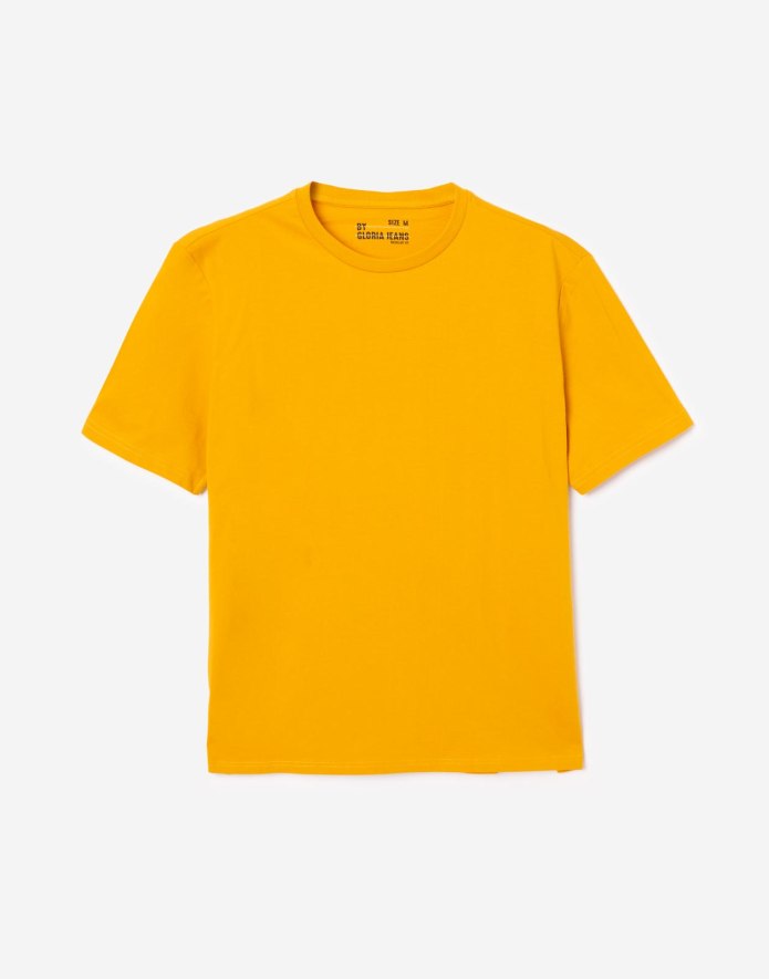 Mango желтая футболка хлопок