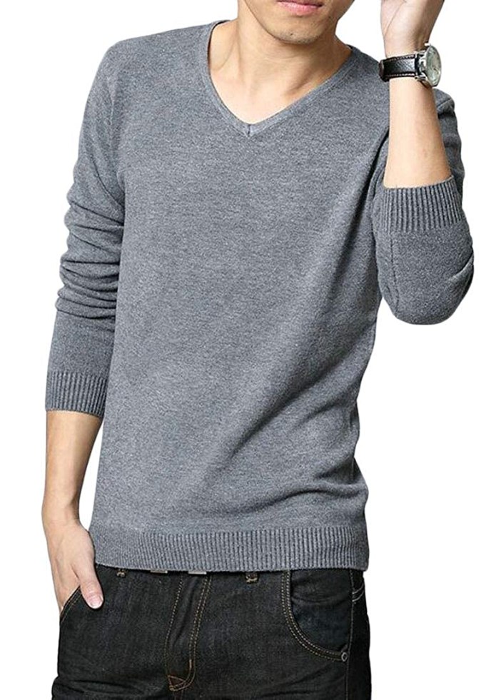 V-Neck Sweater for men Свободный