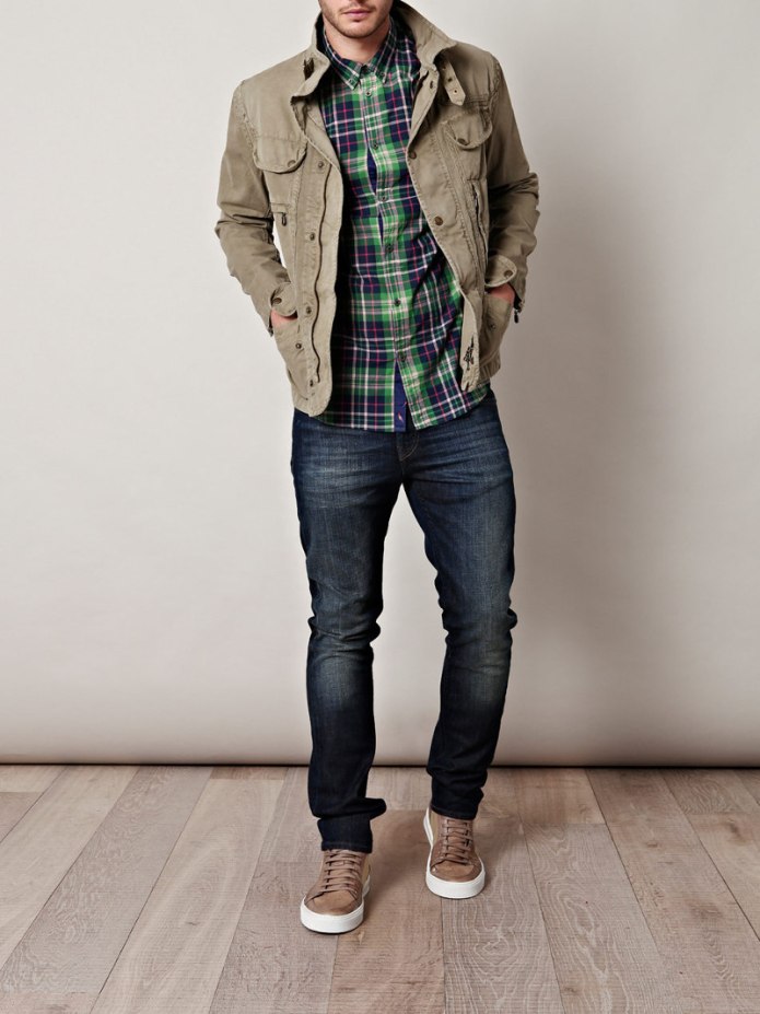 Street Style man тренч