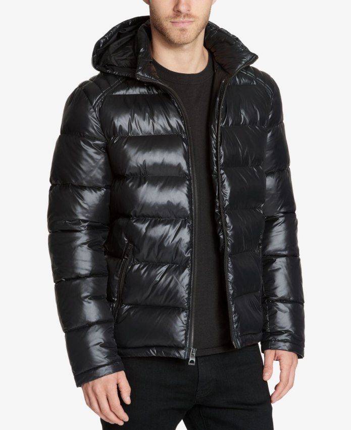 Пуховик guess men’s Hooded Puffer Coat