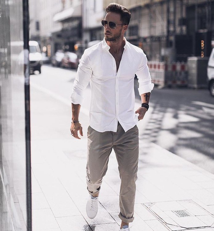 Total White look мужской
