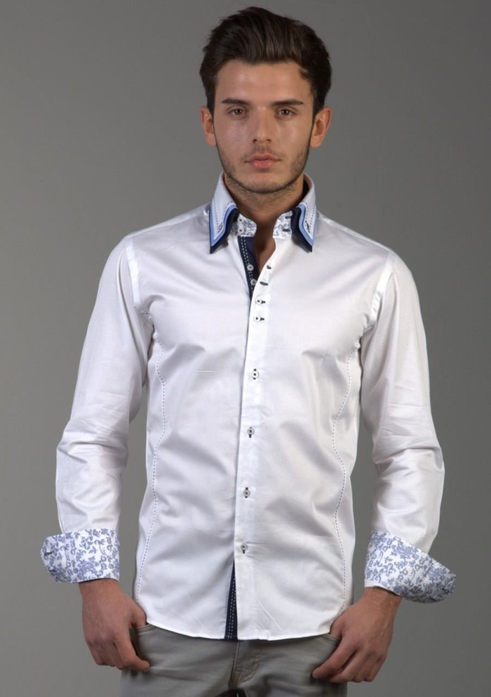 Мужские рубашки Slim Fit masculina Business