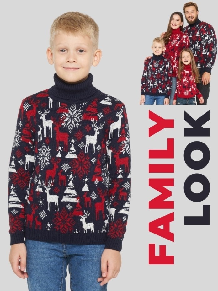 Свитер с оленями/ Family look, vay