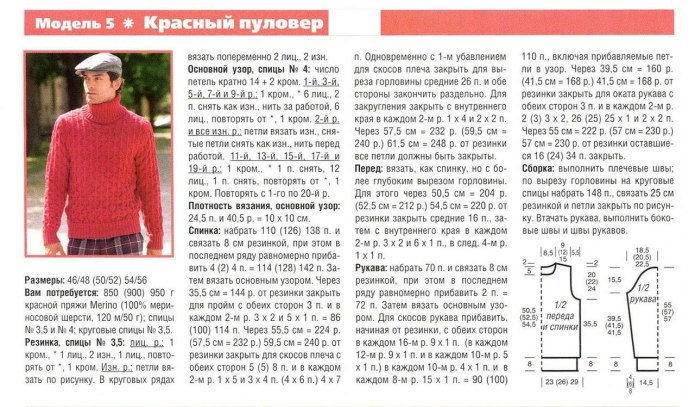 Свитера мужские вязаные с горлом схема