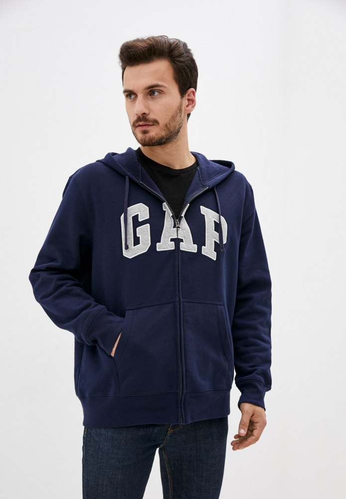 Толстовка gap с капюшоном и логотипом на молнии, артикул: #000851516-004