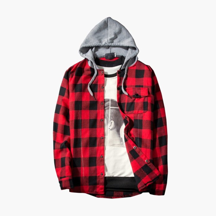 Plaid Shirt рубашка с капюшоном