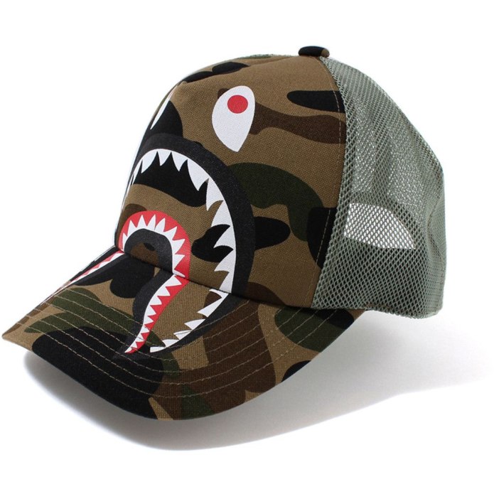 Кепка Bape Color Camo Shark Panel Blue