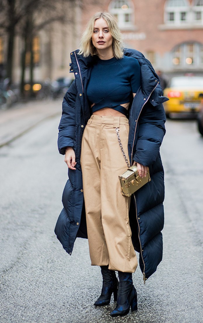 Пуховик оверсайз стрит стайл 2020