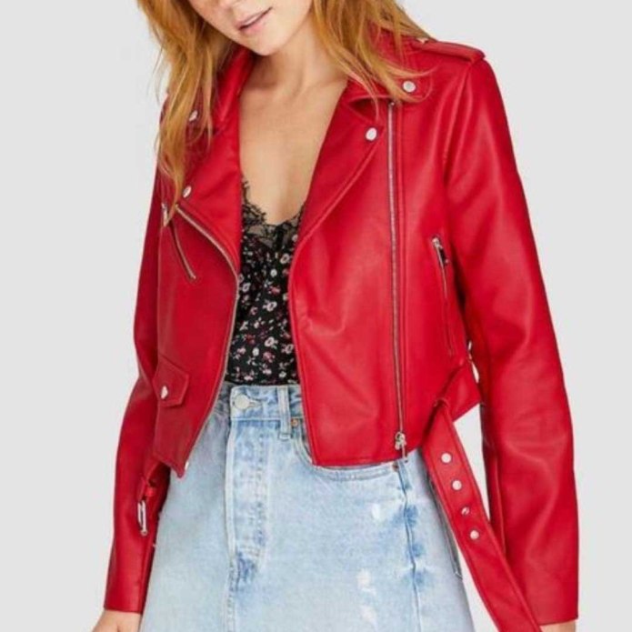 Красная косуха Pull Bear