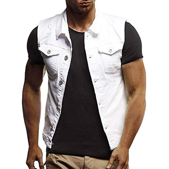 Sleeveless Denim Jacket men