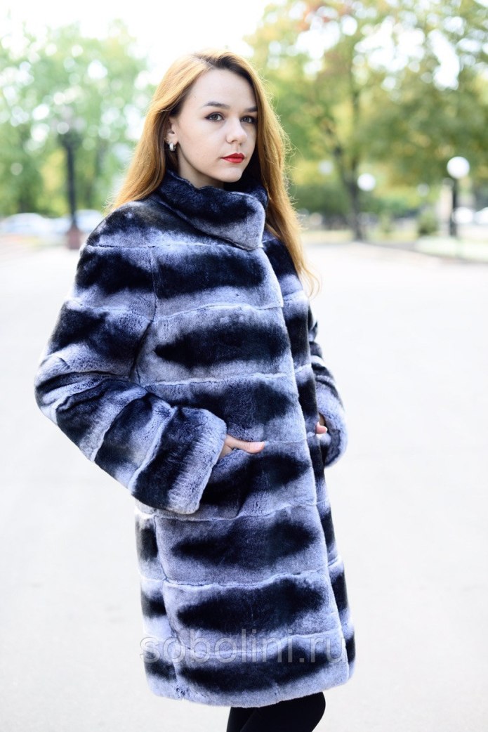 Saga furs жилет рекс под шиншиллу