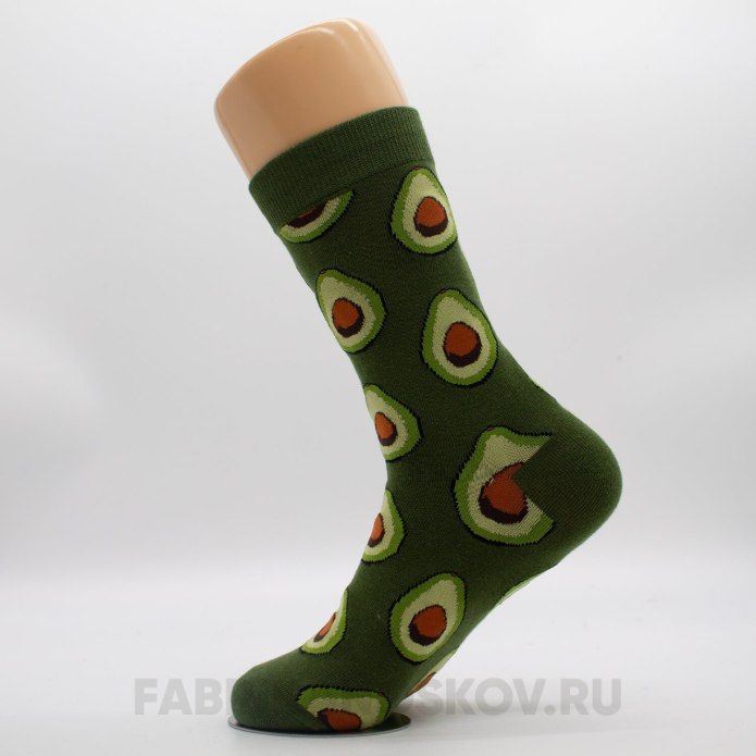 Носки с авокадо женские короткие