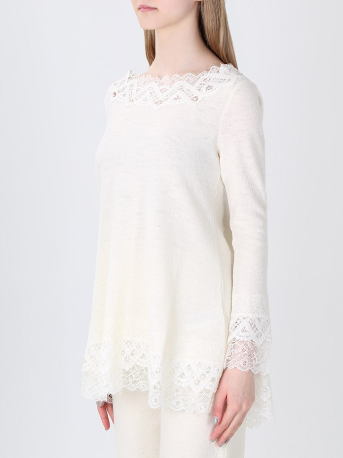 Ermanno Scervino черное платье с кружевом