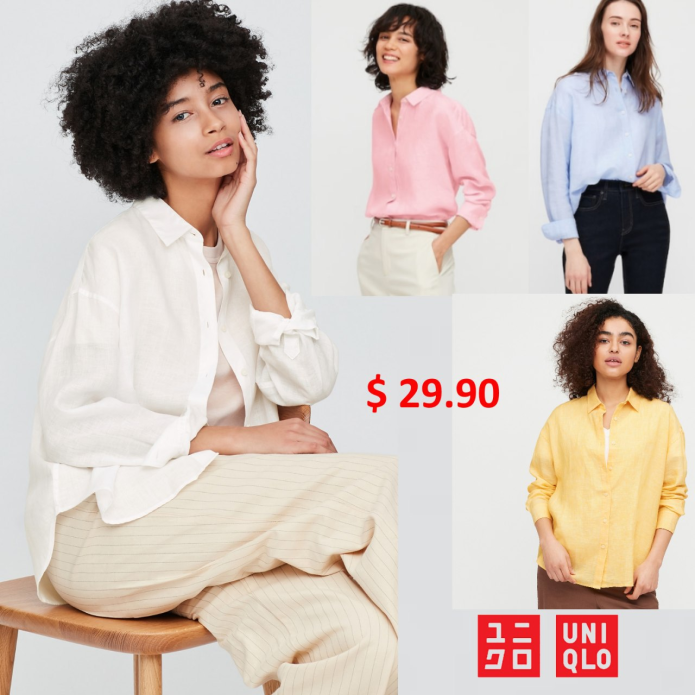 Модель в одежде Uniqlo