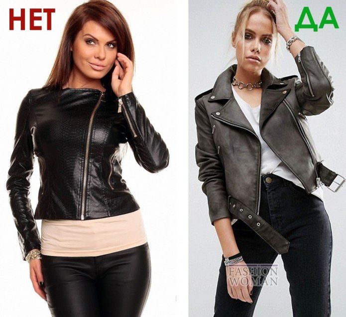 Leather Black women Biker