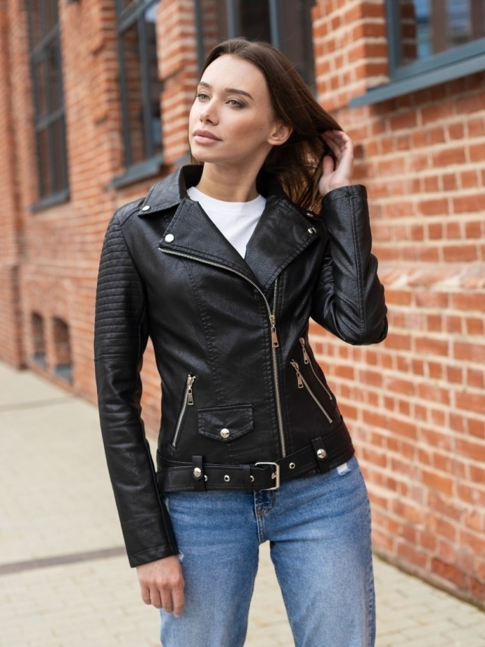 Faux Leather Biker Jacket Zara