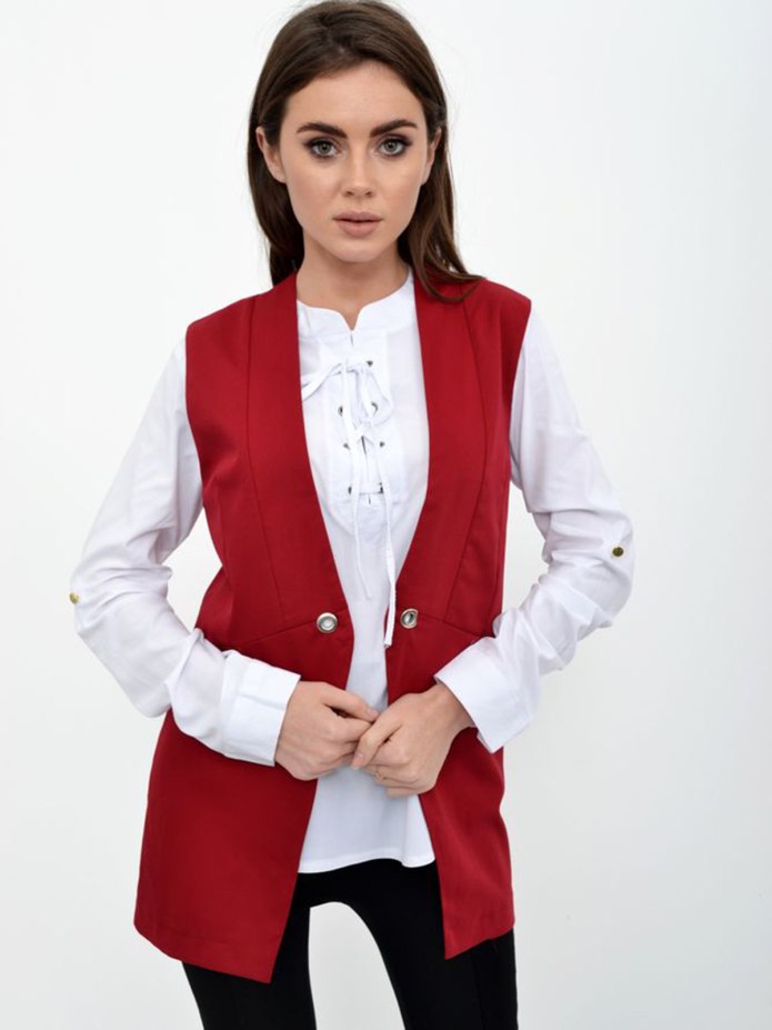 Жилет бордовый uterque 0571/258/670