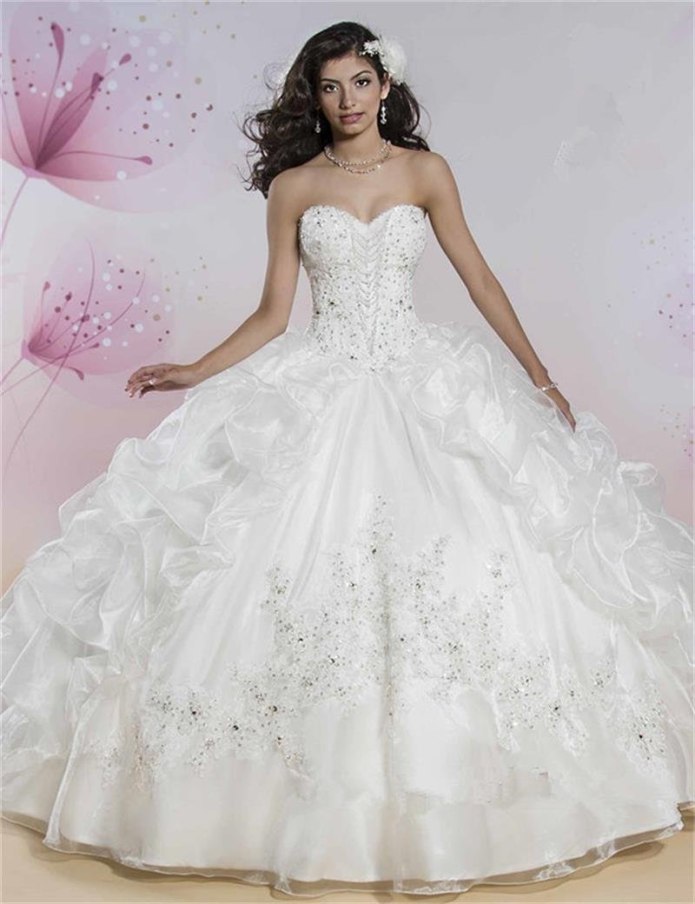 Quinceanera платья белые
