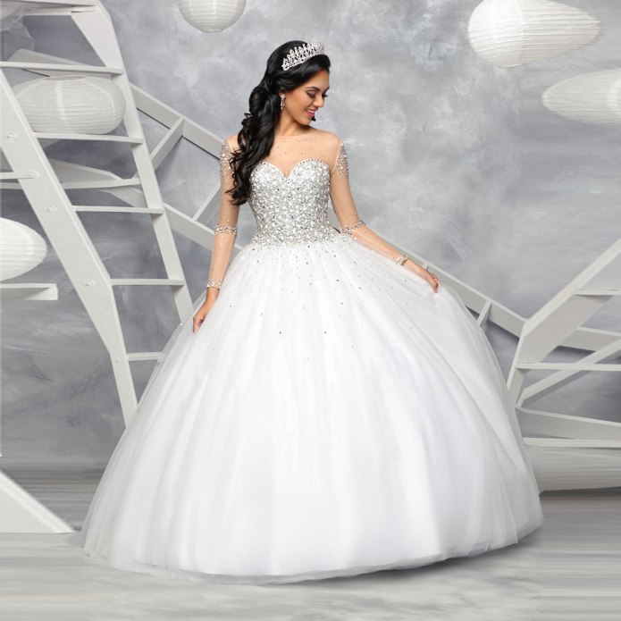 Quinceanera платья белые