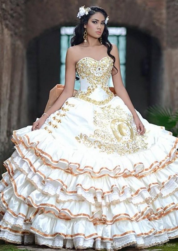 Quinceanera платья белые