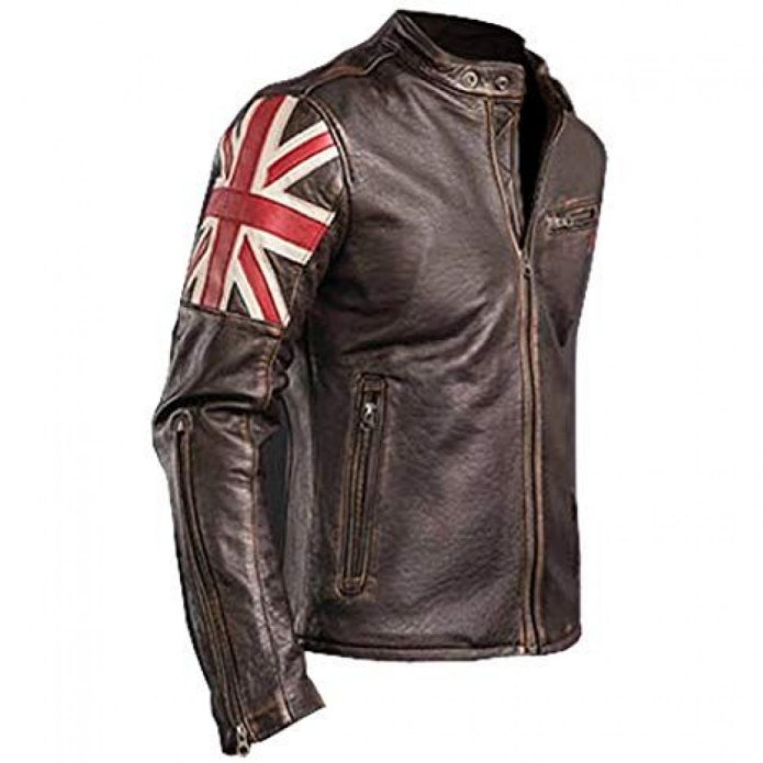 Пальто , куртки Majestic Leather ) Mens Biker Retro Vintage Cafe Racer Antique Motorcycle Distressed Leather Jacket