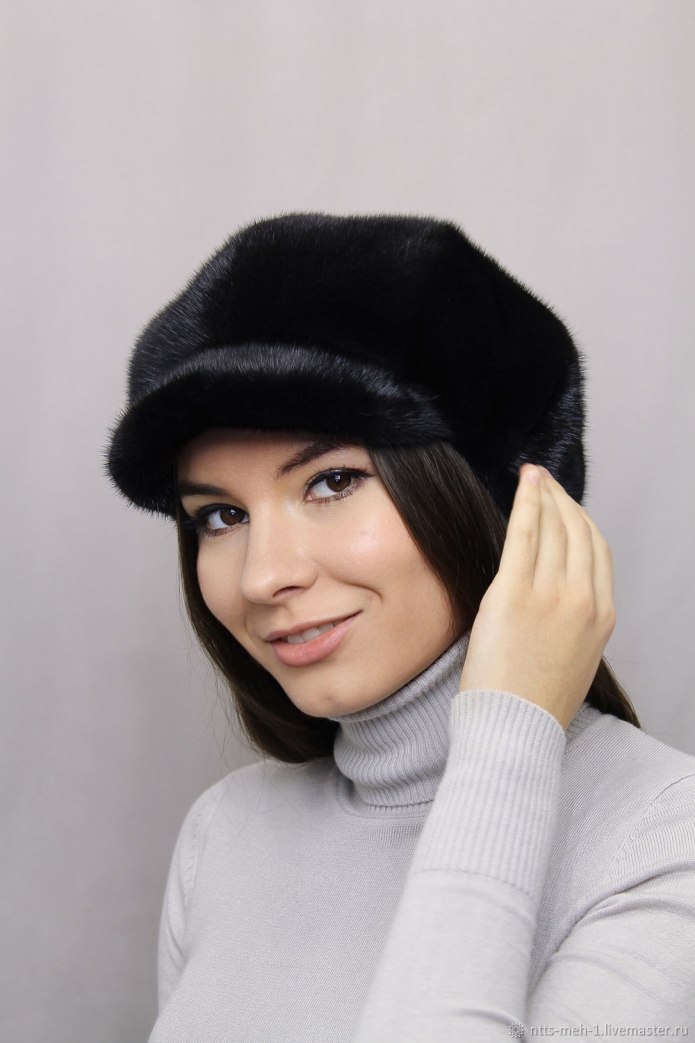 Норковая кепка мужская восьмиклинка
