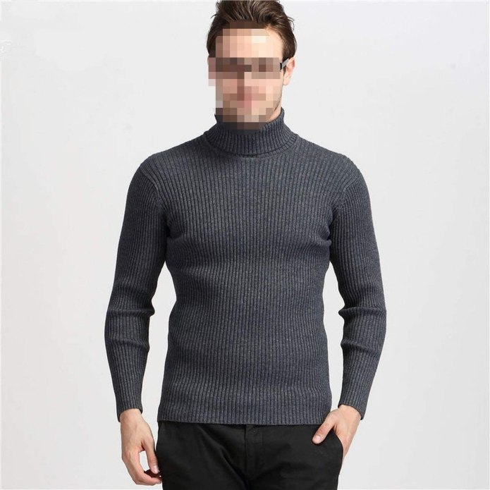 Свитер мужской Trussardi Turtleneck misto Lana Black k299