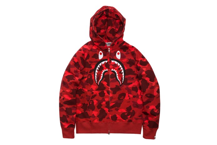 Bape zip Hoodie Red