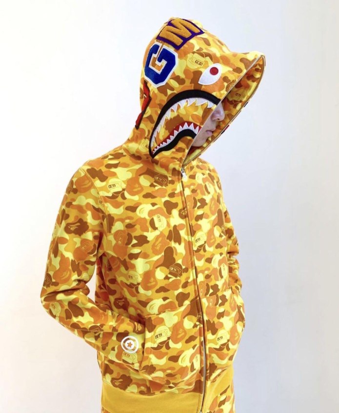 Bape Shark Hoodie Orange