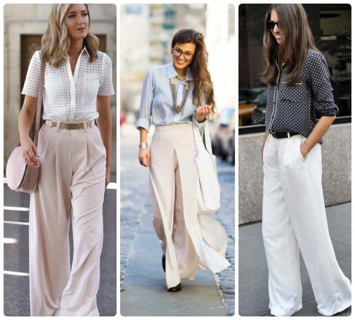 Брюки палаццо look
